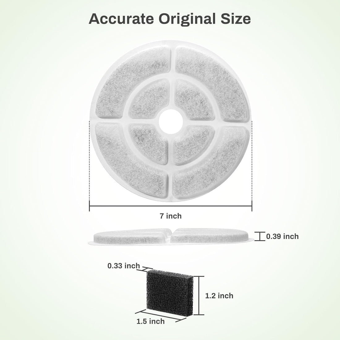 12 Pack Replacement Filters for 2.5Gal/9.5L Dog Fountain