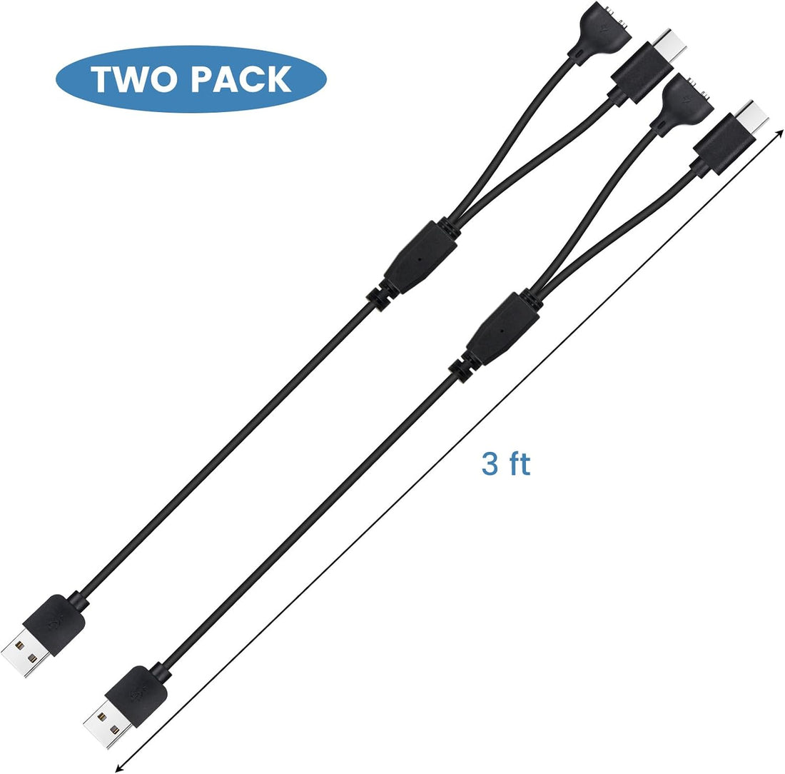 2-Pack Dog Shock Collar Charger Cord Replacement for Jugbow Training
