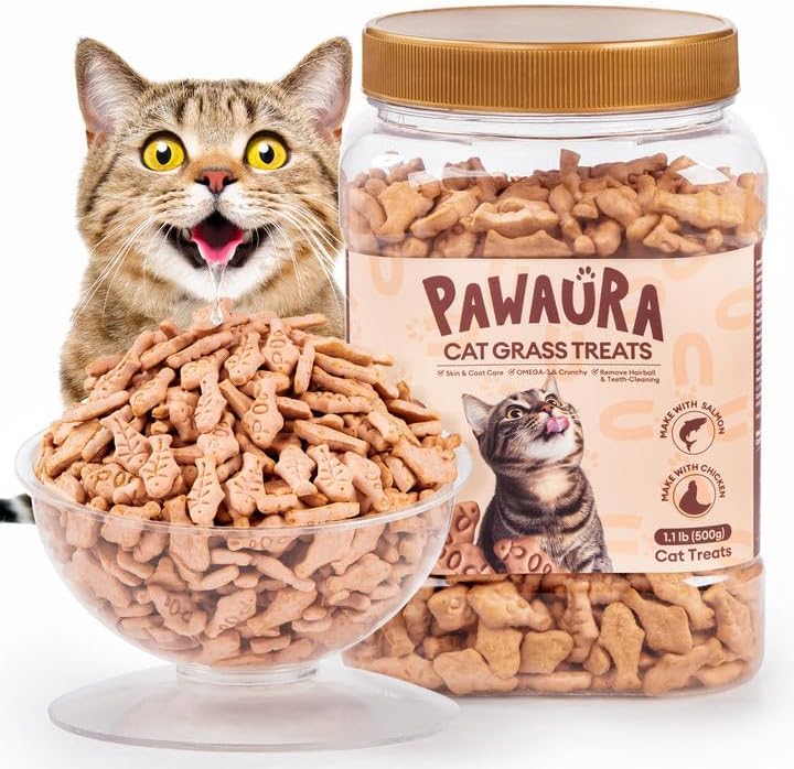 3.53oz Cat Grass Treats for Hairball Control, Digestive