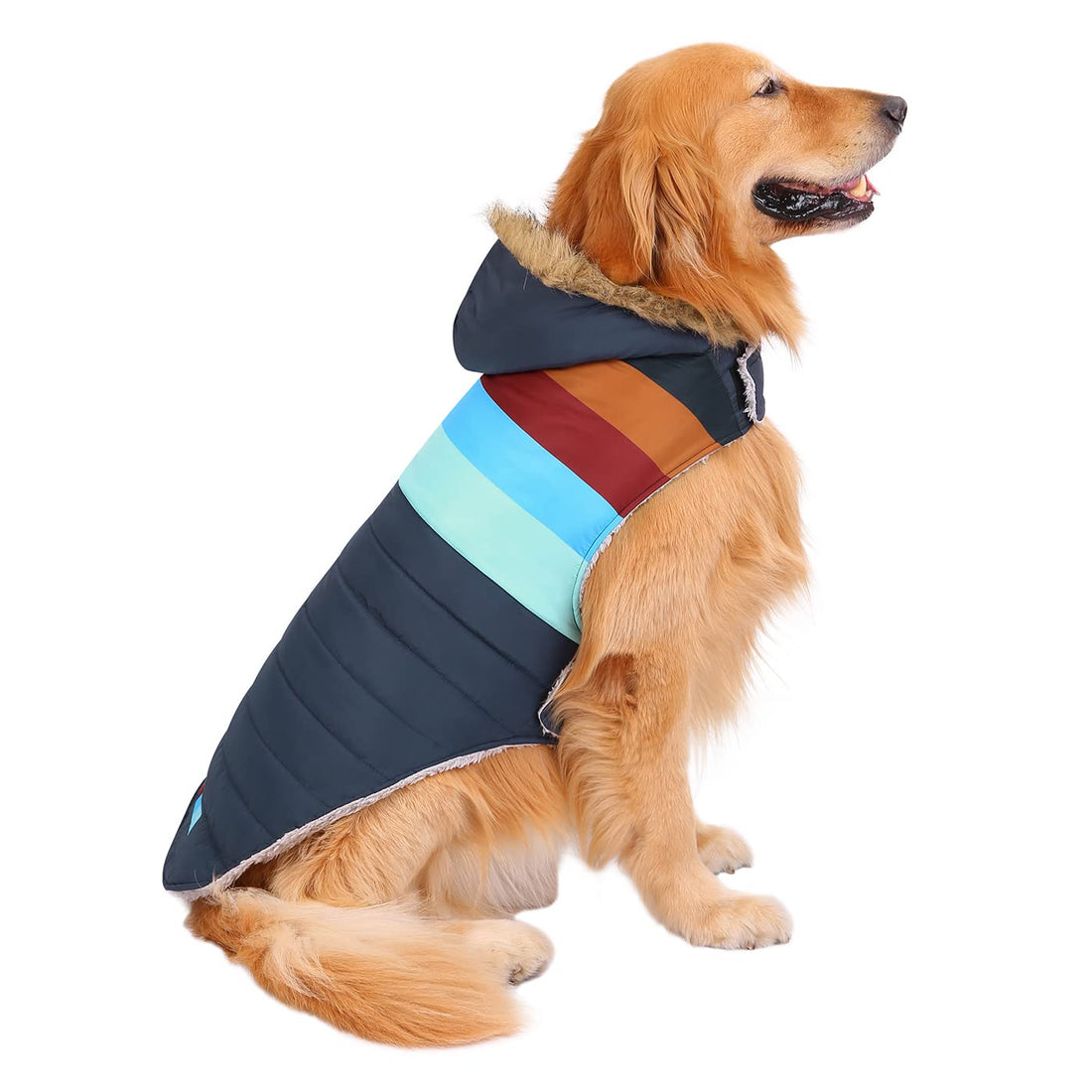 HDE Dog Puffer Jacket Fleece Lined Warm Dog Parka Winter Coat