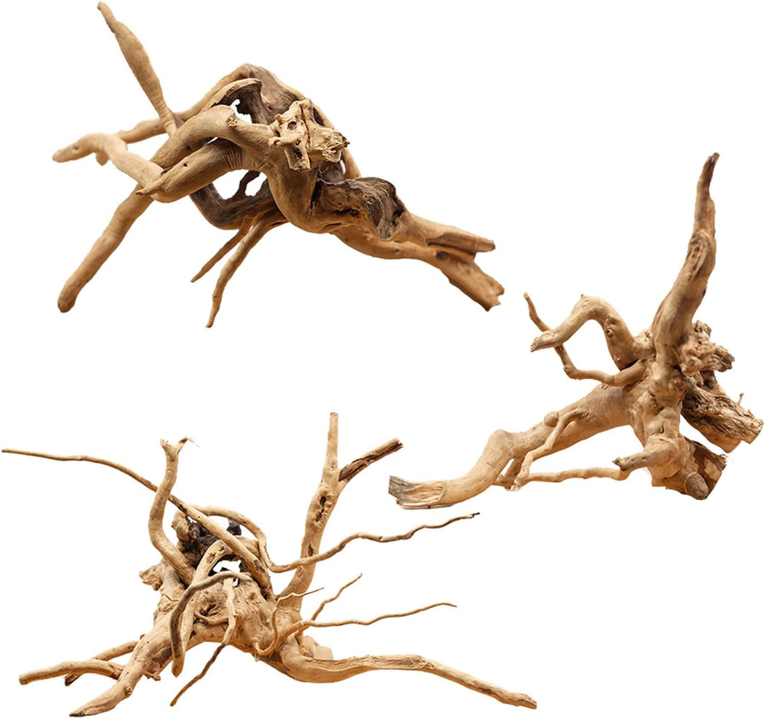 Hamiledyi Aquarium Driftwood 3PCS Natural Trunk Driftwood Assorted