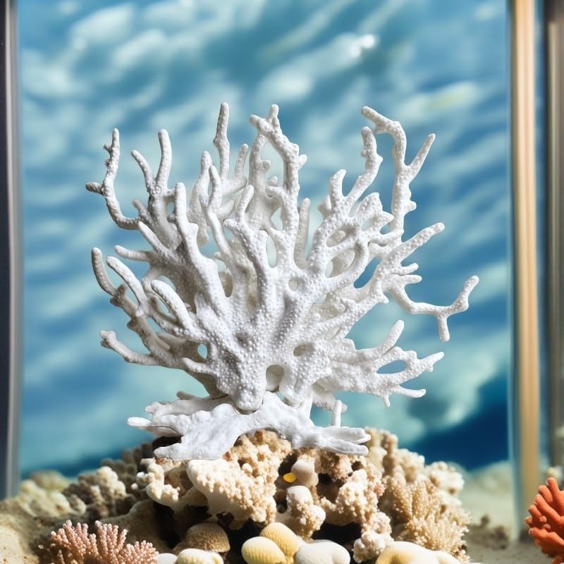 White Aquarium Coral Fish Tank Decorations Aquarium Landscape