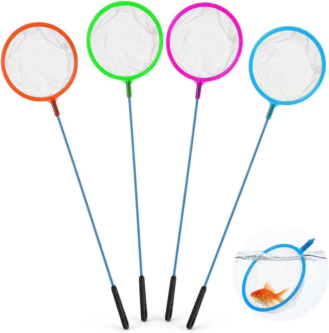 4PCS Aquarium Fish Nets, Plastic Artemia Sieves, 12.6Inch