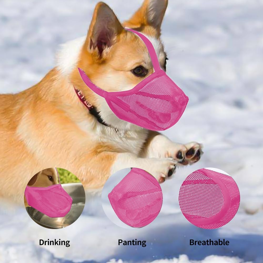 Dog Muzzle, Soft Mesh Covered Muzzles for Dogs
