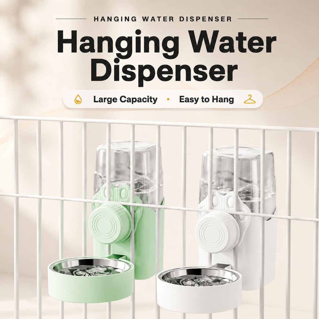 Bird Water Feeder with Stainless Steel Tray and Auto Refill
