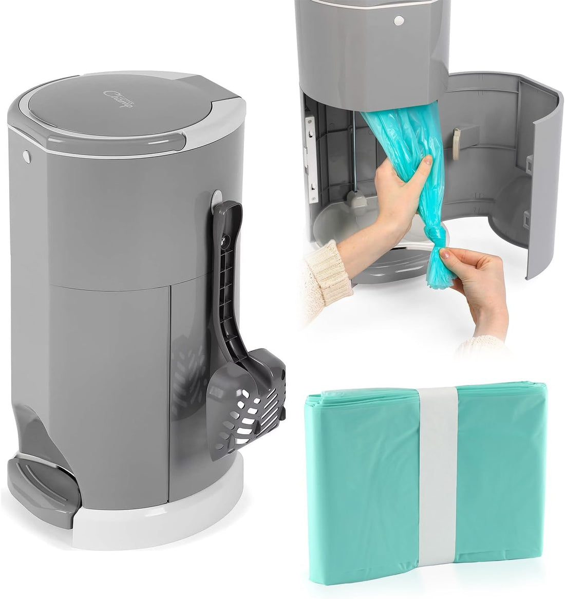 8 Pack Cat Litter Pail Liner Refills Bags Compatible with Litter