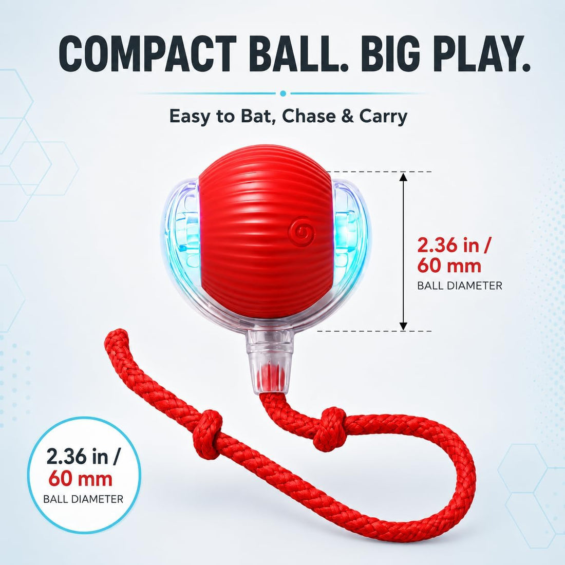 Rcxnm Interactive Cat Ball Toy with String