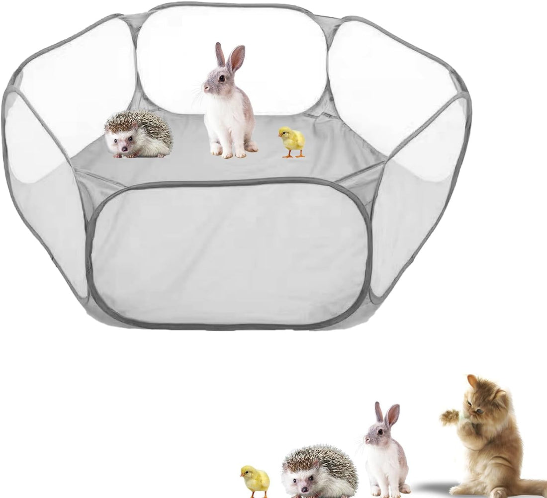 Small Animals Playpen, Portable Pop-up Open Interactive Pet Tent