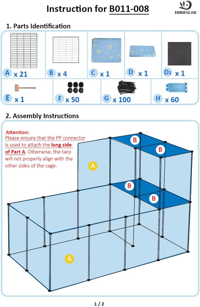 2-Story Guinea Pig Cages with Tarp