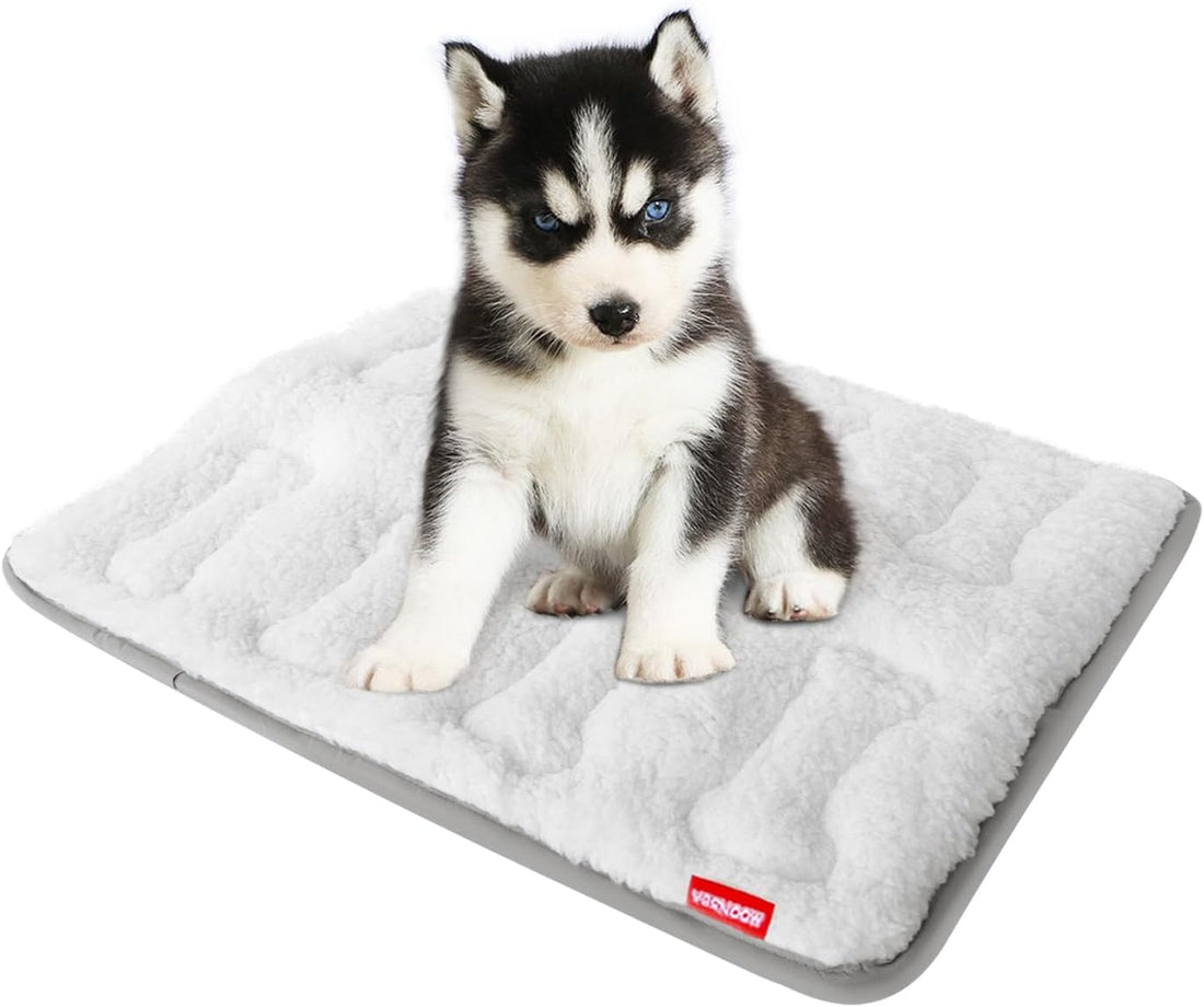 Dog Crate Mat(24" X 18"), Small Dog Bed Pad for Crate