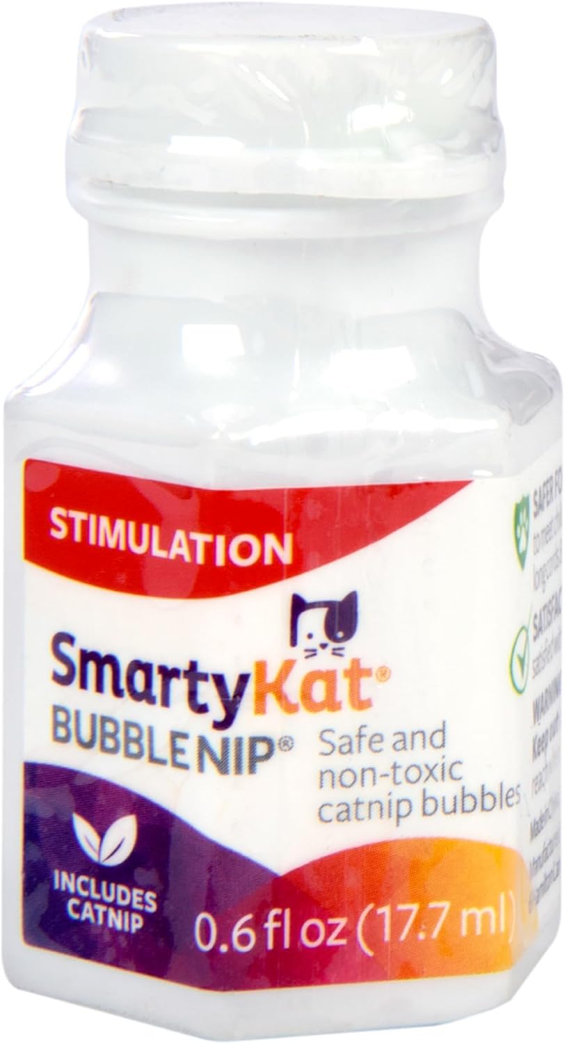 SmartyKat Bubble Nip Catnip Bubbles for Cats & Kittens, Safe for Pets