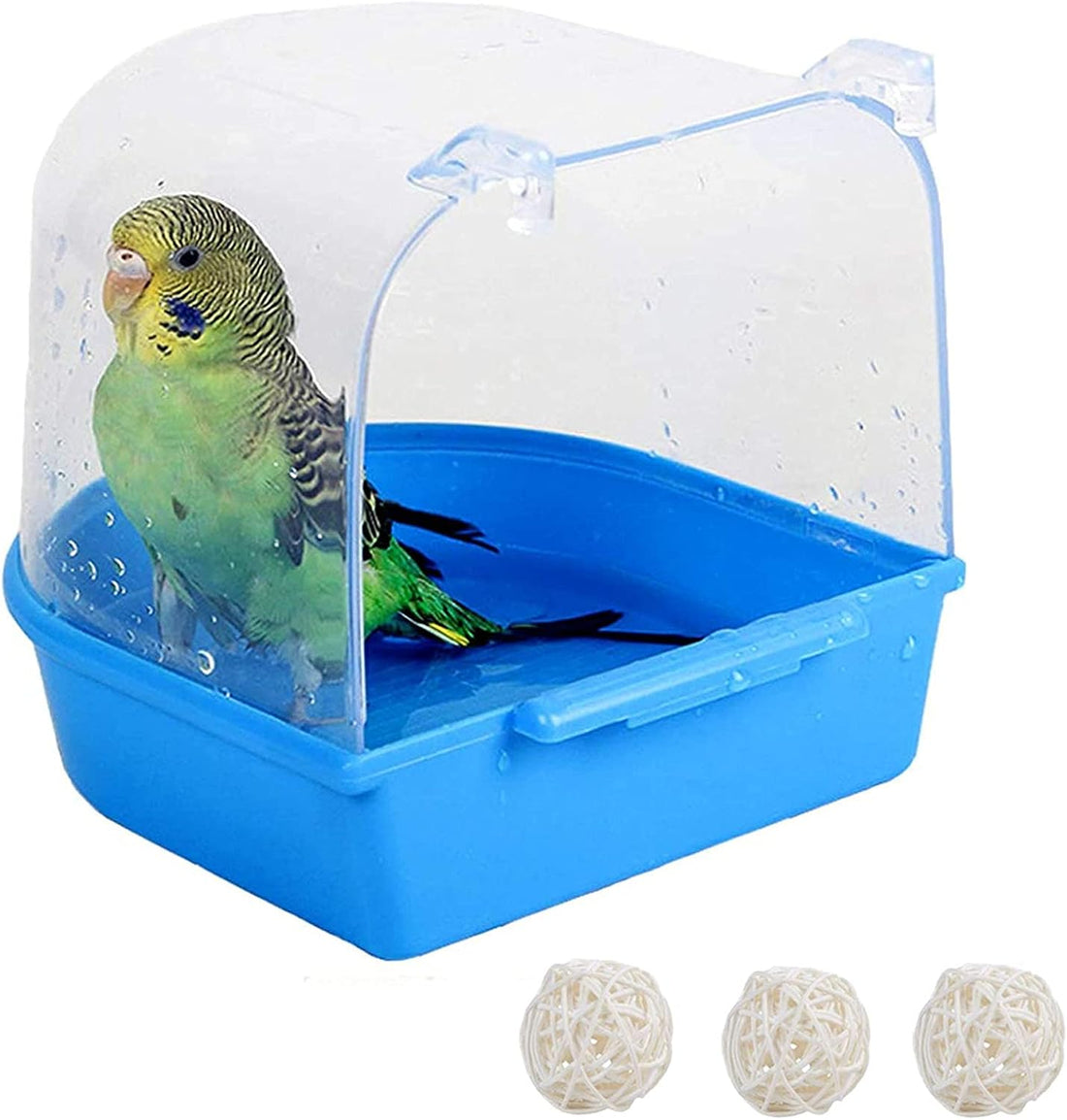 Tfwadmx Bird Cage Bath Parrot Bath Box Accessory Supplies Hanging