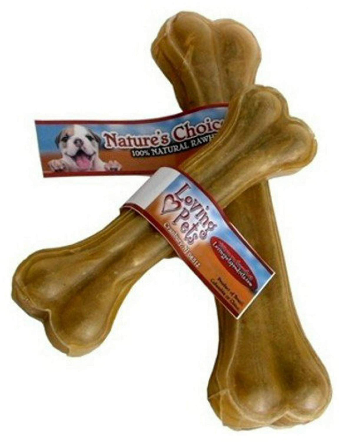 Loving Pets Dlv4708 10-Pack Natures Choice Natural Pressed Rawhide