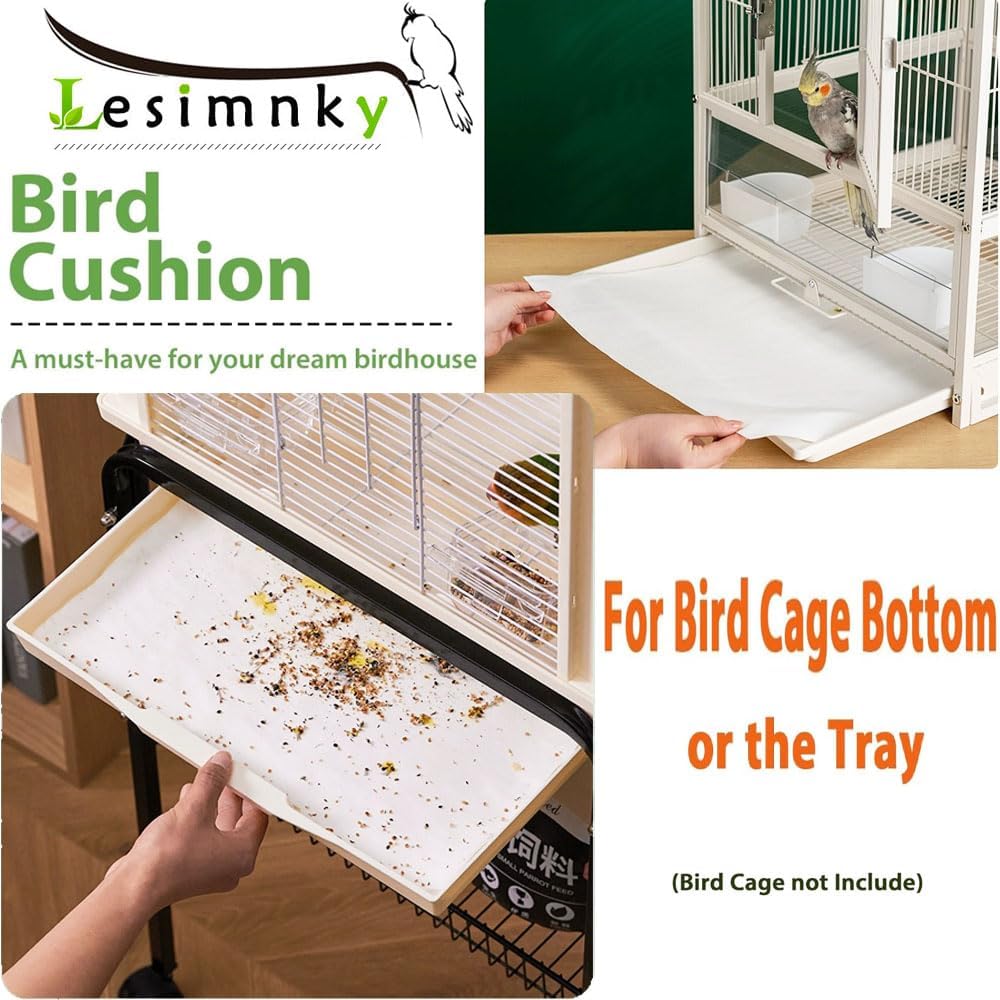 Lesimnky 100pcs Bird Cage Liner Papers,11×20in Big Size Disposable