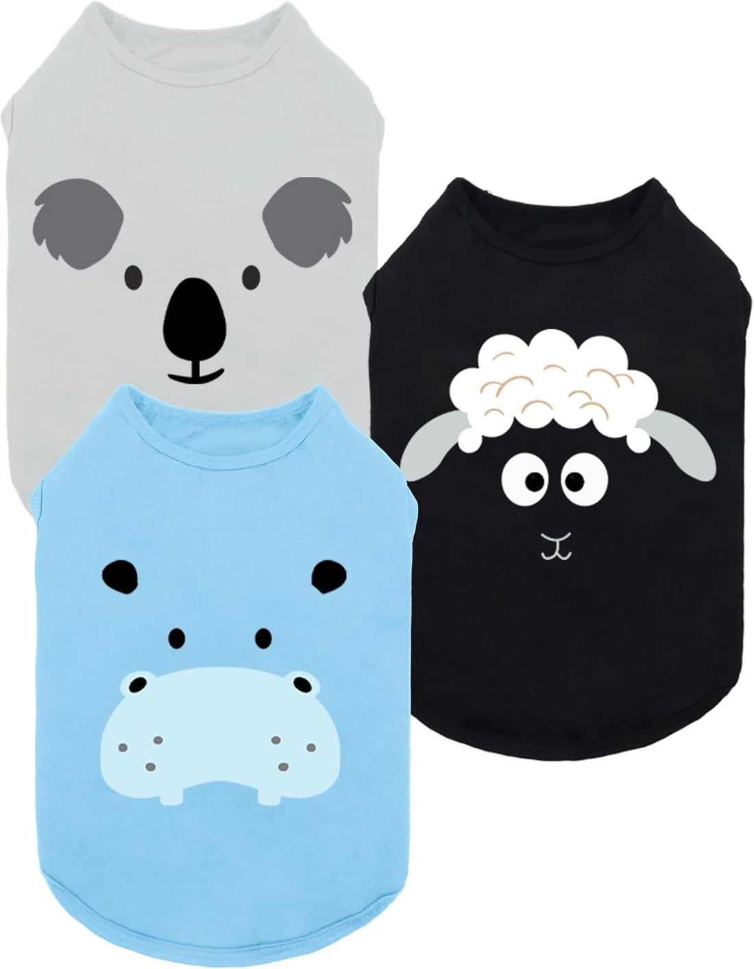 Fitwarm 3 Pack Monster Dog Shirt, Lightweight Funny Dog Tshirt