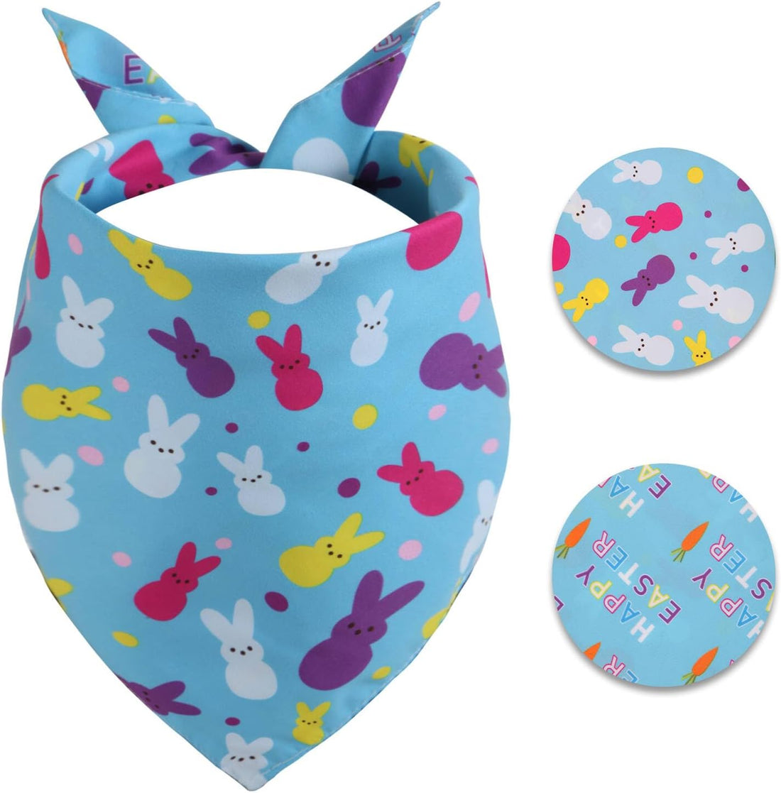 Halloween Dog Bandana Large -1 Pack, Reversible Dog Scarf