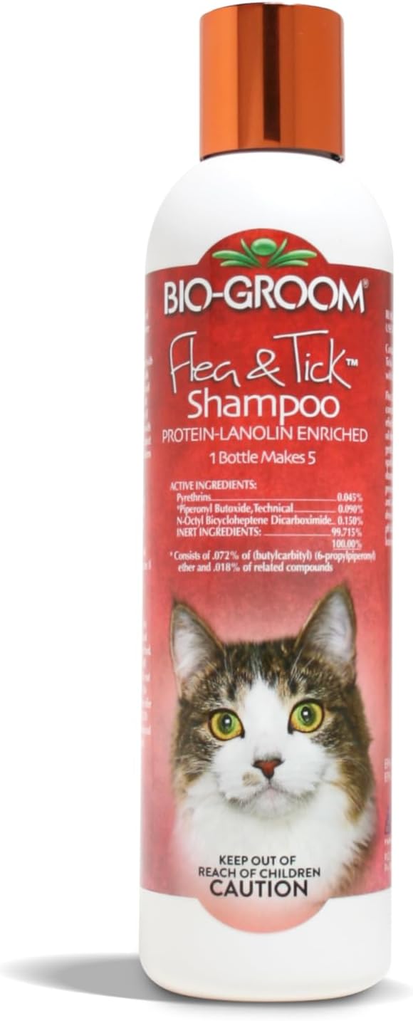 Bio-Groom Flea & Tick Dog Shampoo, Protein-Lanolin Shampoo, 8 fl oz