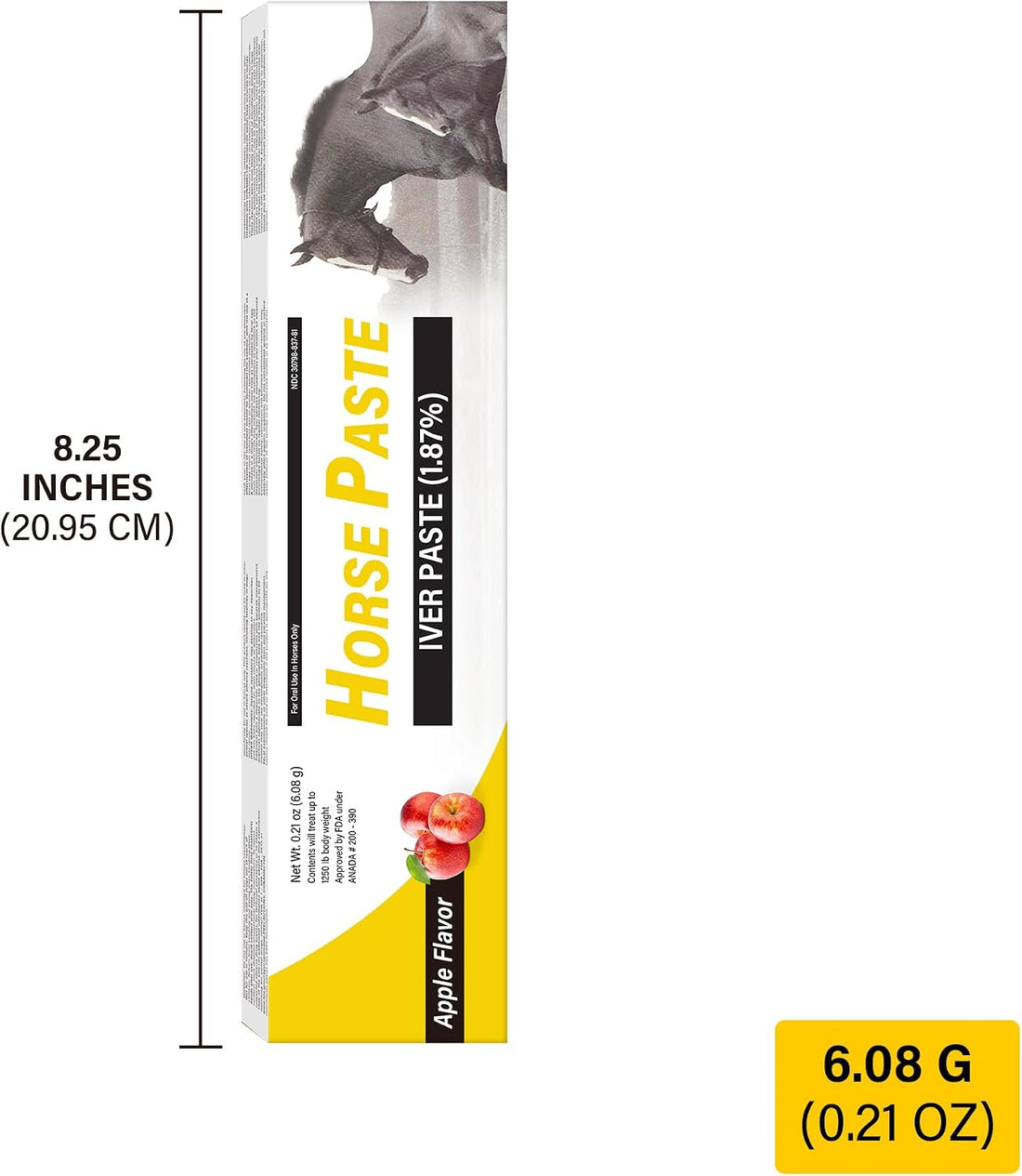 12 Pack Equine Paste 1.87% – Apple Flavored Oral for Horse