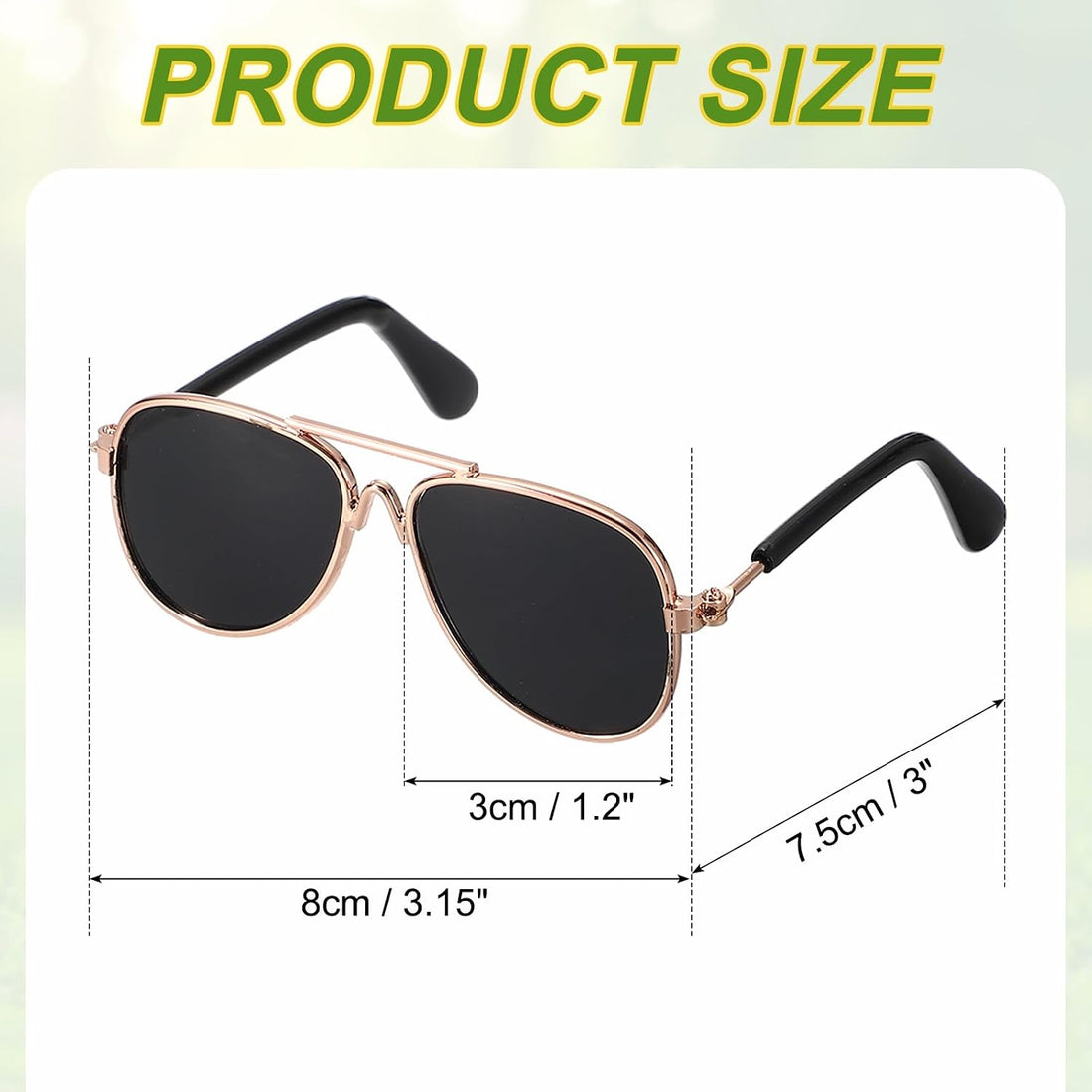 PETAXCELL Dog Sunglasses, Retro Dog Kittens Glasses Classic Metal