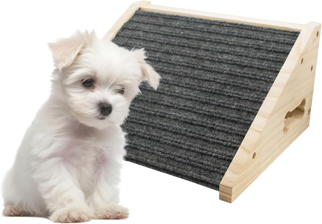 Dog Ramp for Stairs, Wooden Low-Angled Pet Ramps