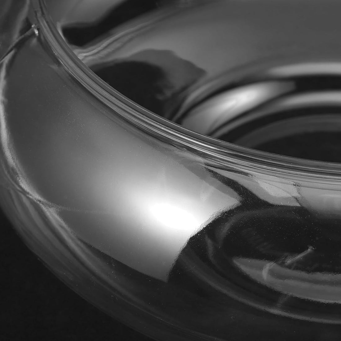 IbErsacs Clear Fish Bowl Vase Bubble Bowl Round Shallow Planter