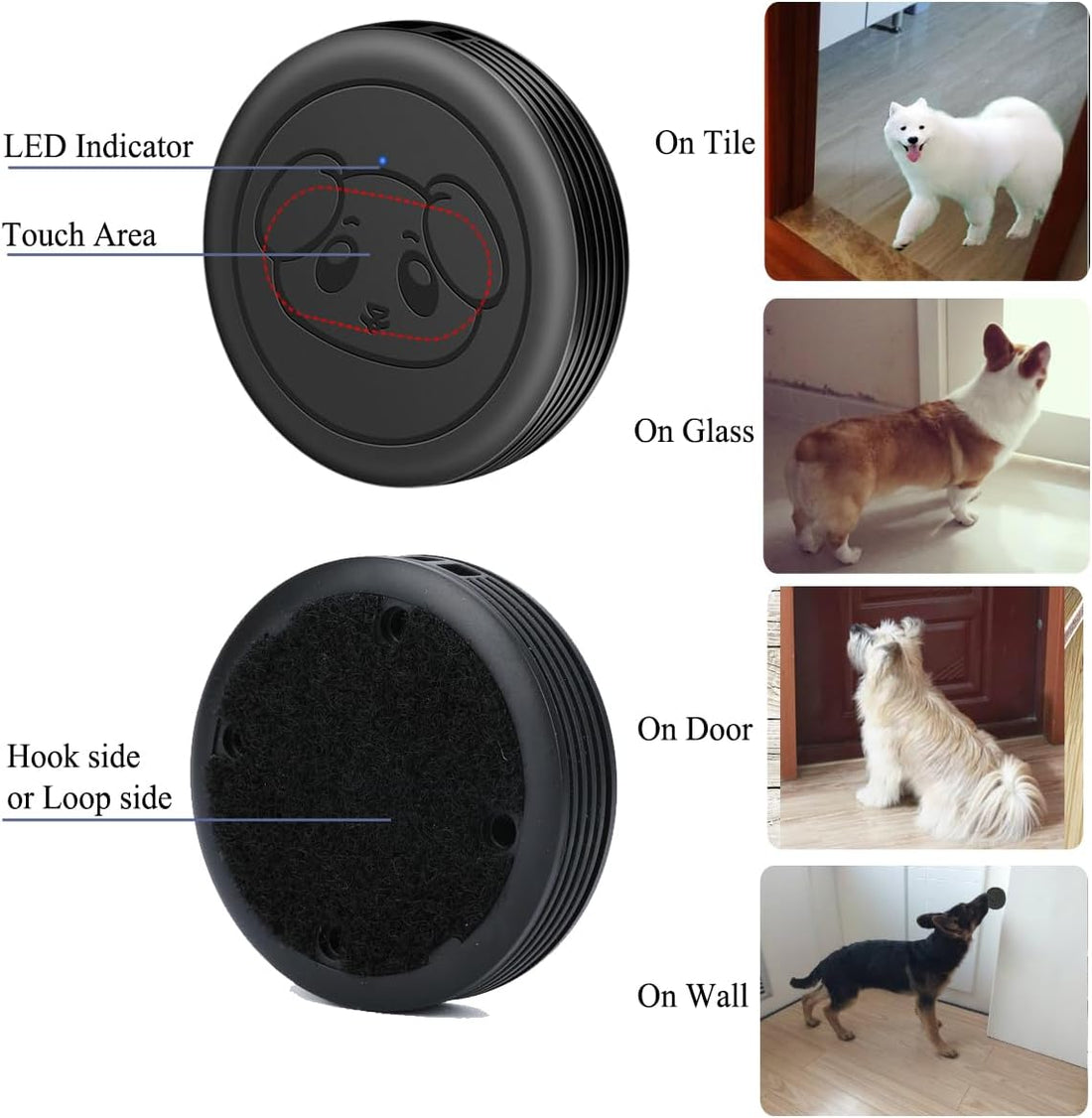 EverNary Dog Door Bell, Wireless Doggie Doorbells for Potty Training