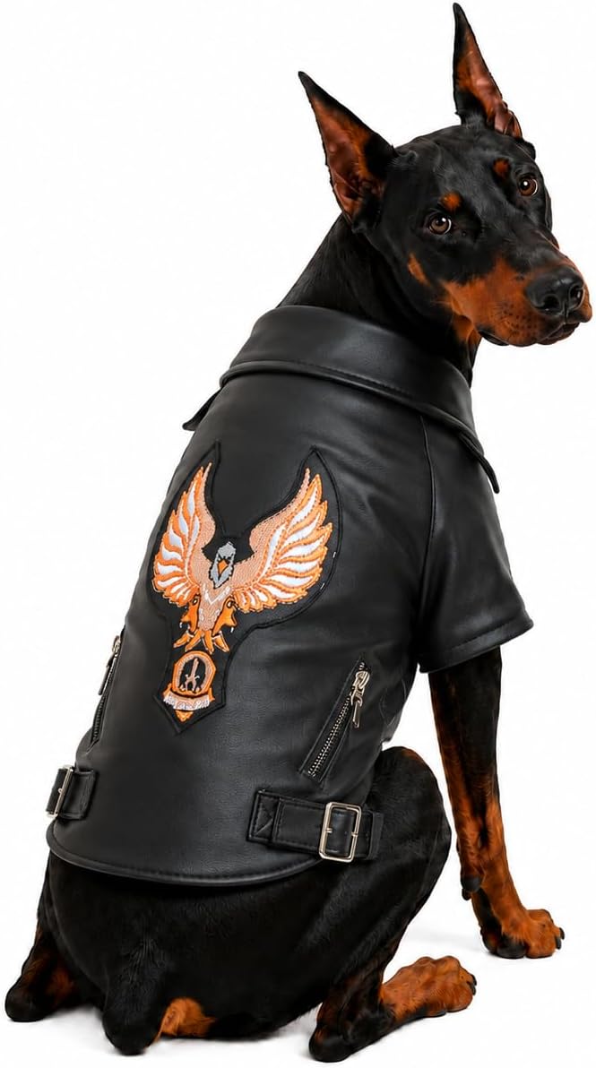 Lovelonglong Cool Dog Leather Jacket