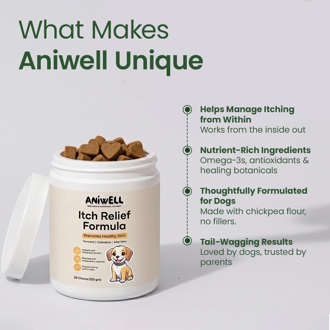 Itch Relief for Dogs – Dog Allergy Chews for Itchy Skin