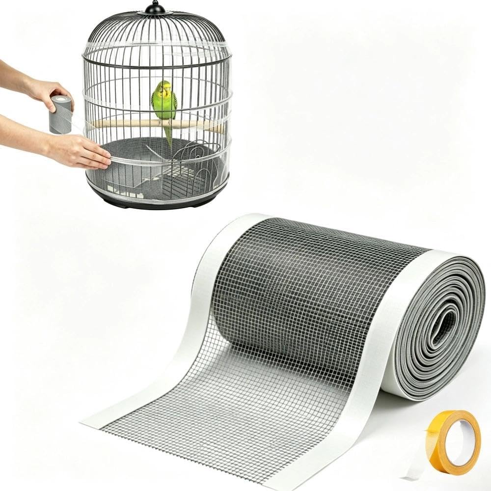 Bird Cage Seed Catcher, Breathable Cuttable Bird Cage Net Mesh