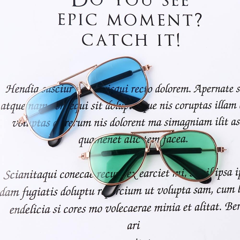 Vctitil 11 Pcs Dog Cat Sunglasses Reflection Pet Glasses Photo Props