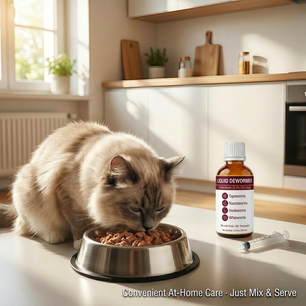 Cat & Dog Liquid Dewormer, Fenbendazole 22.2%, Broad Spectrum