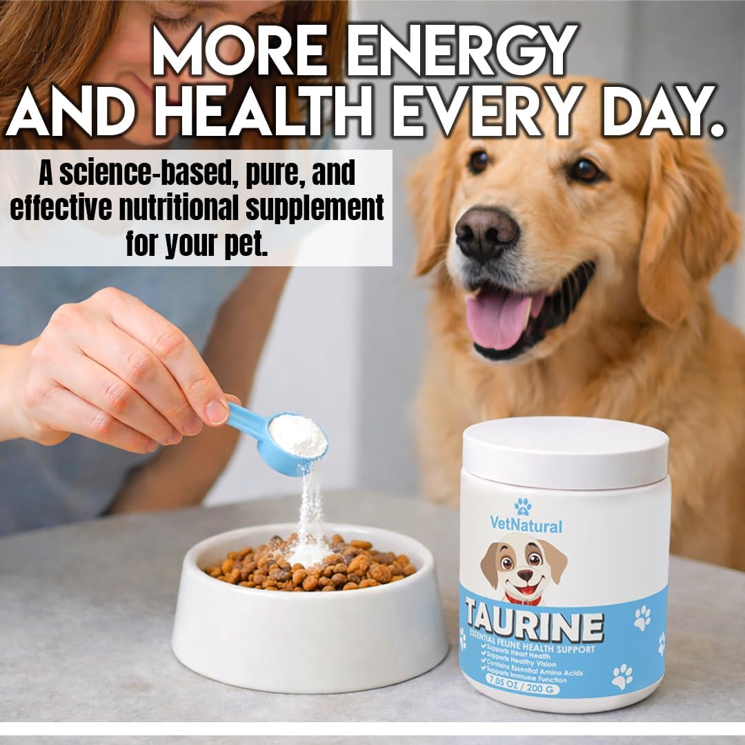 VetNatural Taurine for Dogs, 99.99% Pure Taurine Powder