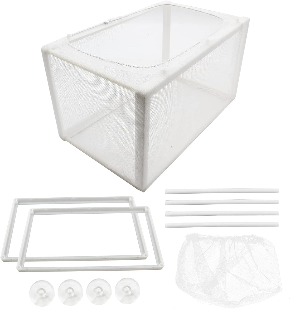 Nylon Mesh Box Square Fish Breeder Box, 10.23"x5.9"x5.9"