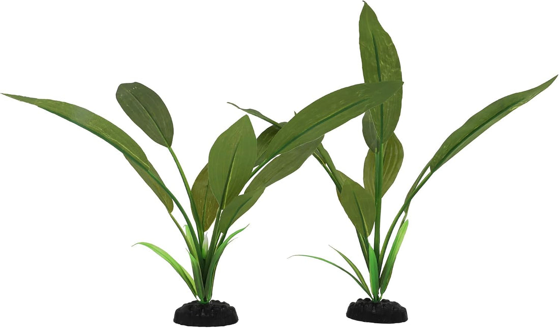 2-Pack 12 Inch Aquarium Silk Aquarium Plants, Artificial Plastic Plant