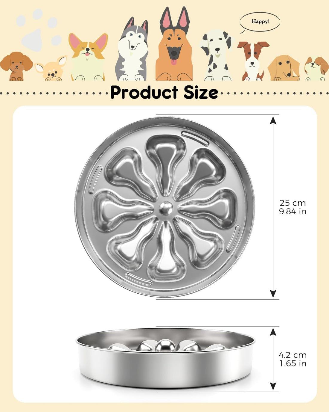 Oiwliur Slow Feeder Dog Bowls