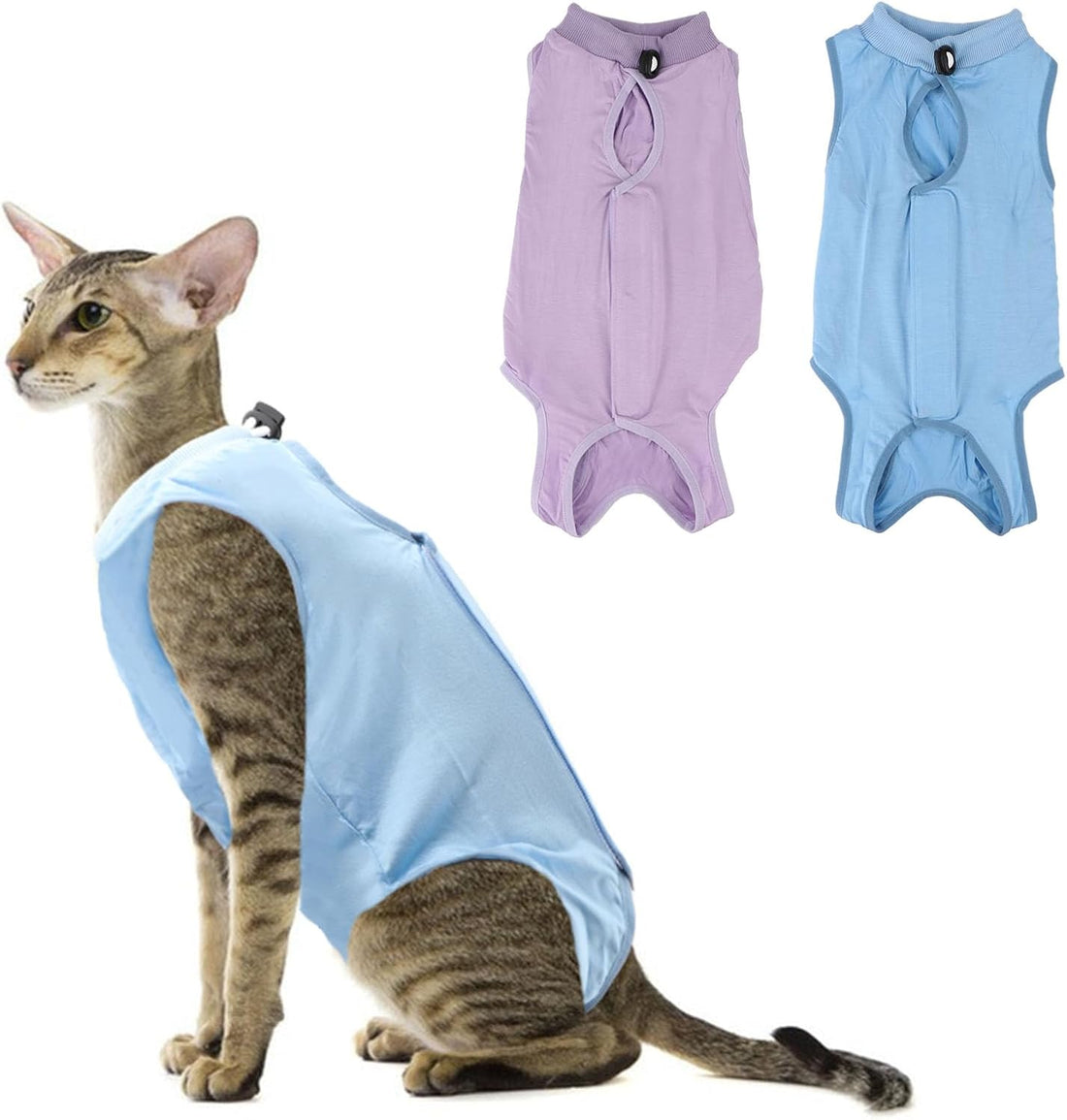2PCS Cat Recovery Suit - Breathable Cat Surgical Recovery Suit