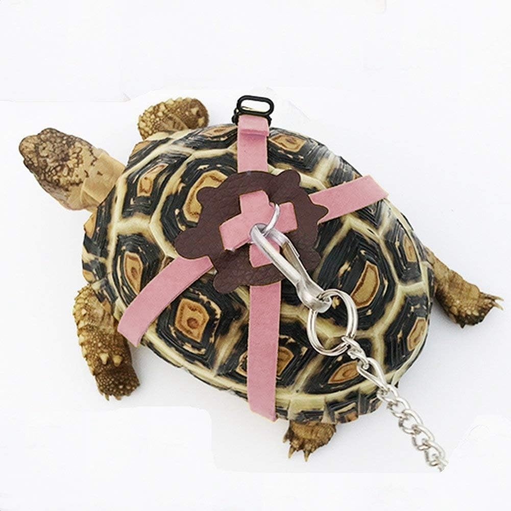 Adjustable Turtle Harness Leashes Soft Leather Harness Strap