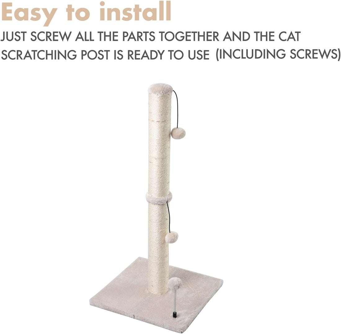 MECOOL 34” Tall Cat Scratching Post Premium Basics Kitten Scratcher