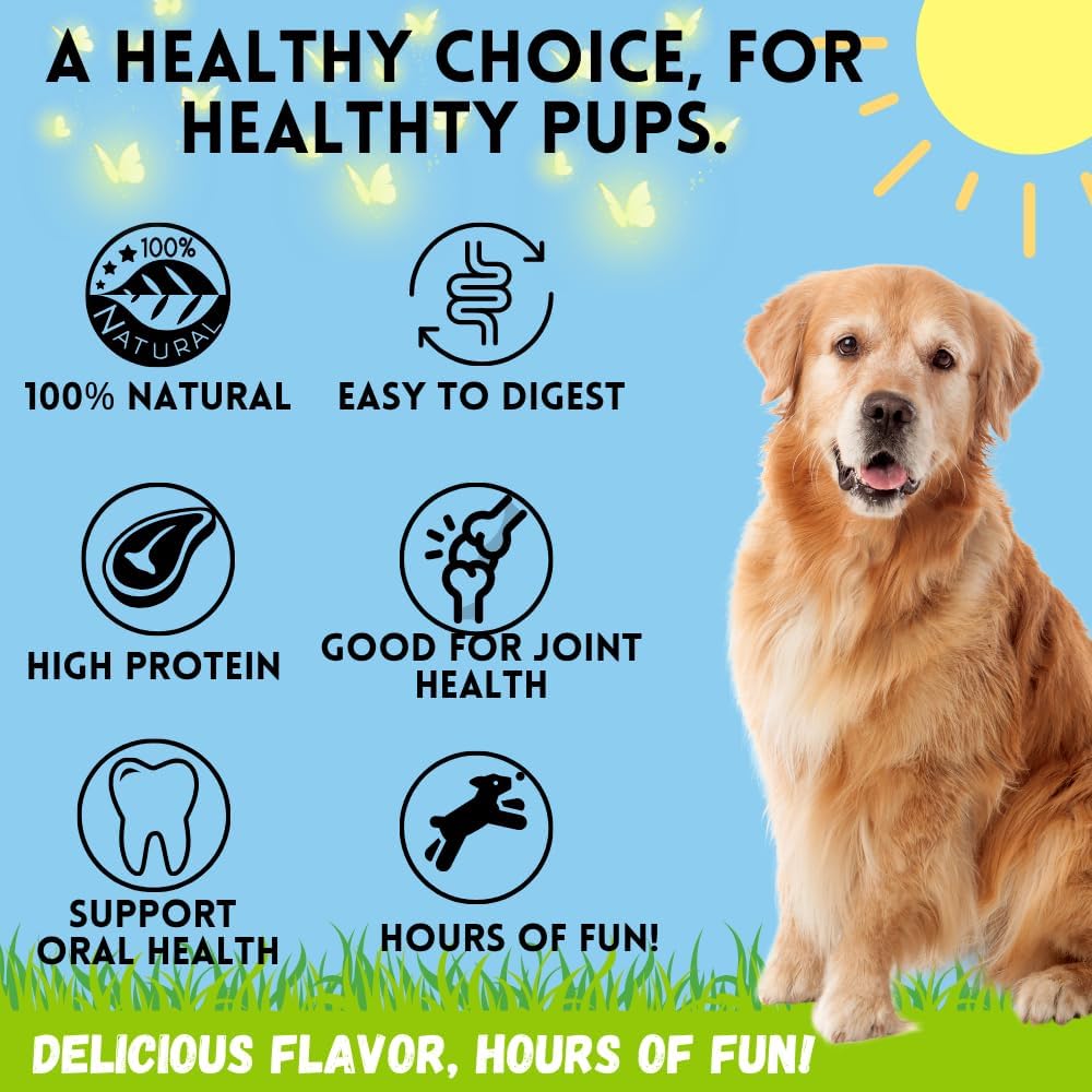 BULLYSTICKS & MORE 6 Inch Pork Collagen Rolls for Dogs