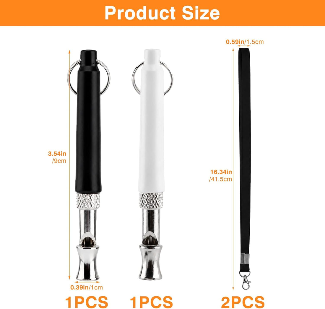 2‑Pack Dog Whistle Ultrasonic Silent, Dog Training Whistle for Recall