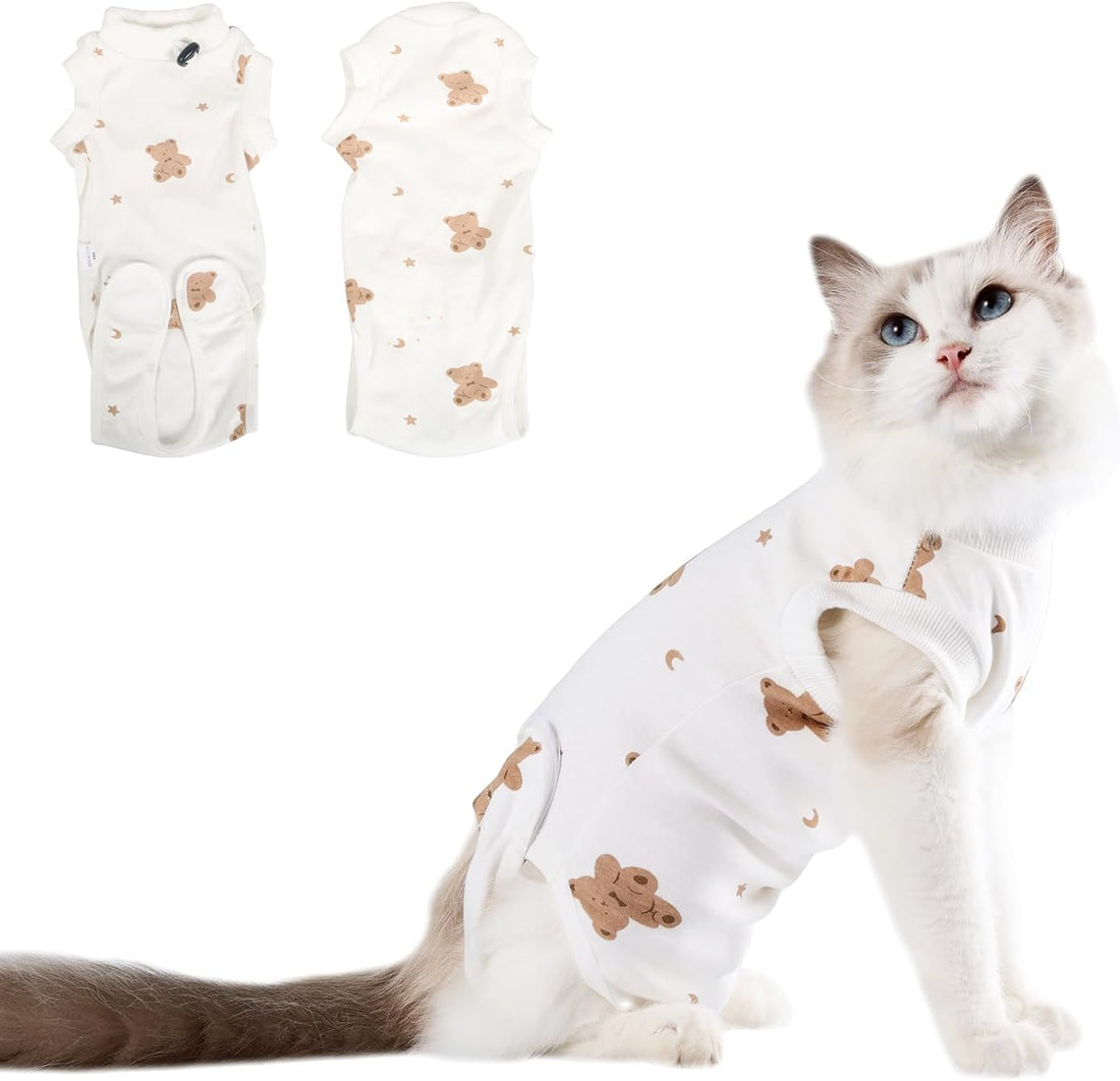Cat Surgery Recovery Suit, Kitten Anti-Lick Onesie After Spay