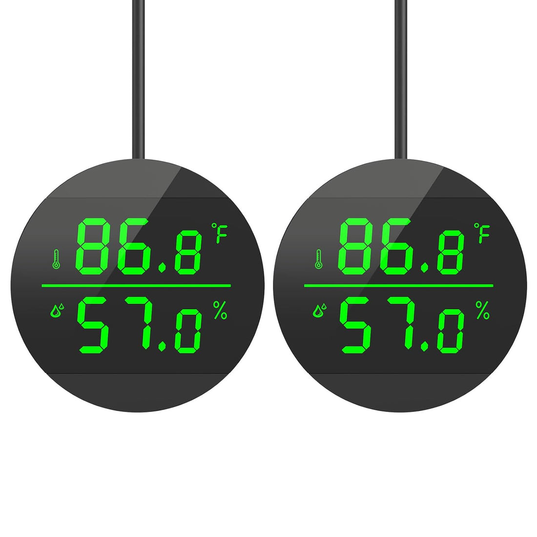 QZQ Reptile Thermometer and Humidity Gauge, Digital Display, Blue