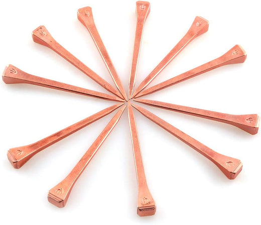 DZS Elec 25pcs E5 Horseshoe Nail 2.1 Inch Copper Plating Steel Horse Shoe Nails Craft High Tensile Strength Precision Nails