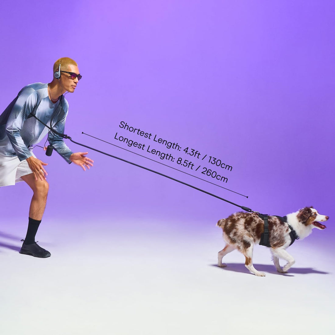 Wild One Hands-Free Adjustable Rope Dog Leash, Standard