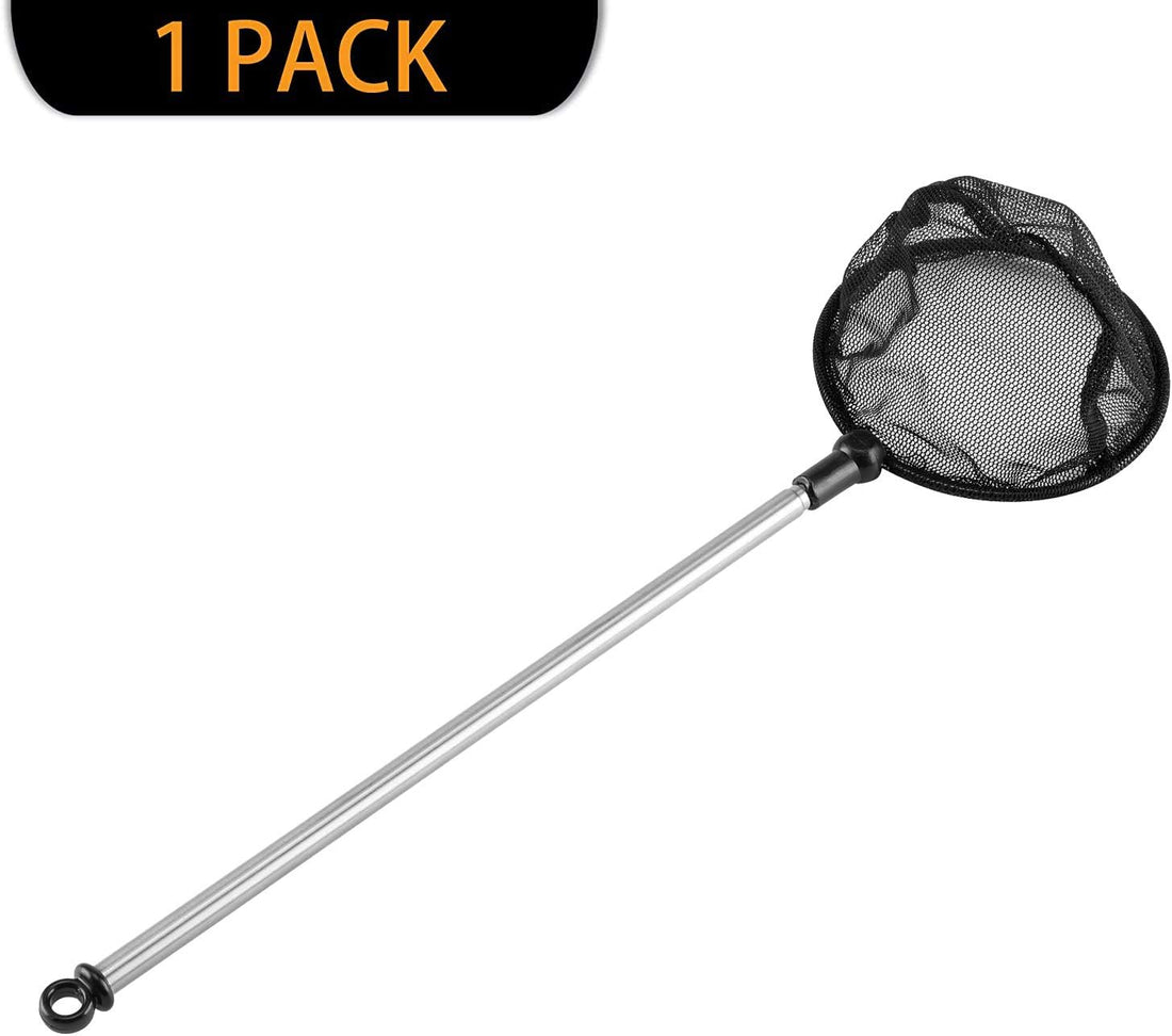 Aquarium Telescopic Fish Net w/Extendable Handle Soft Mesh 3.5"