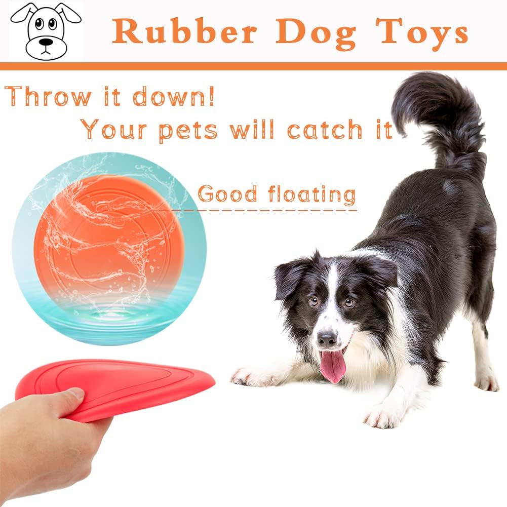 Bvrbaory 6 Pack Dog Flying Discs - Interactive