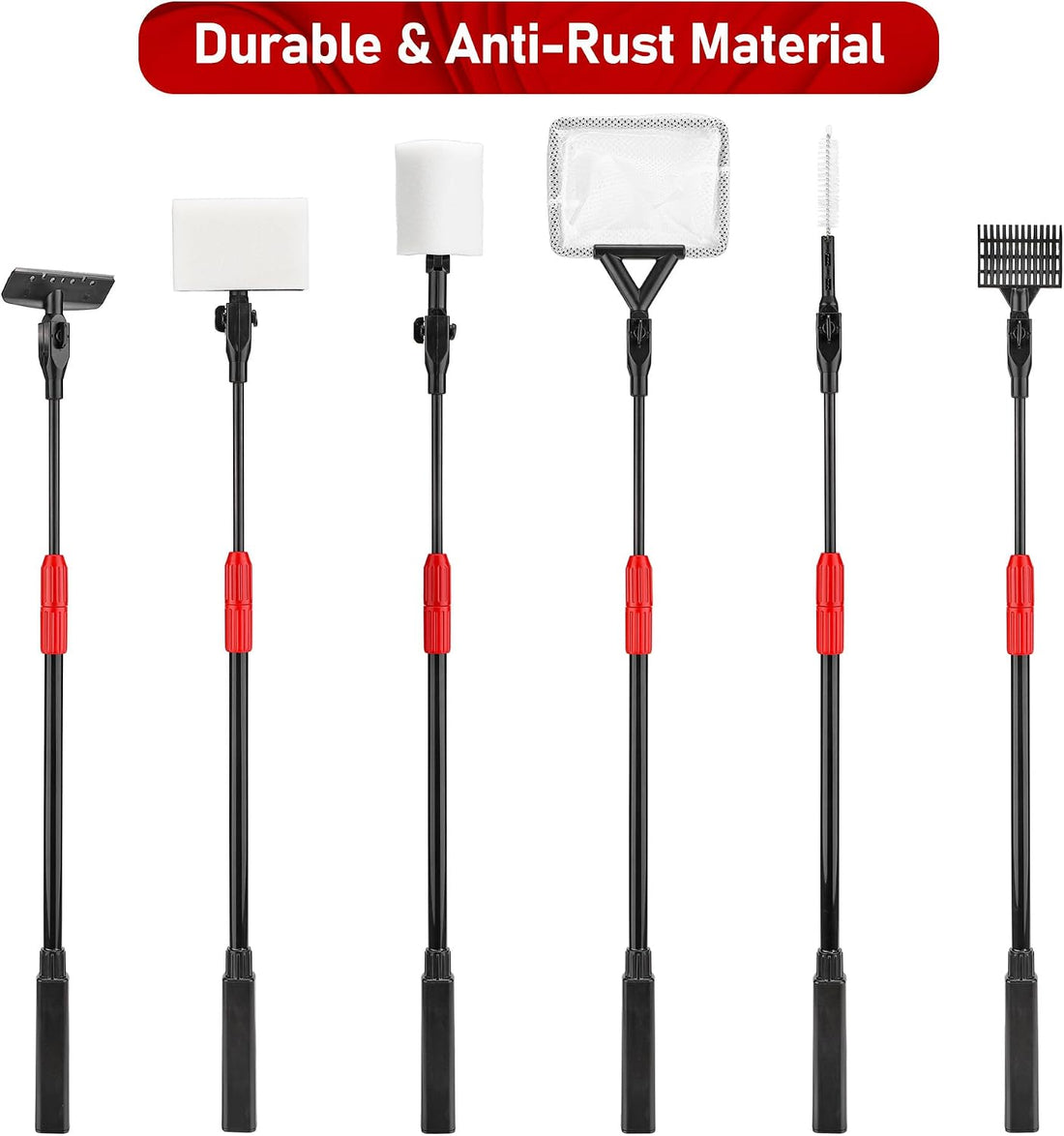 6 in 1 Aquarium Cleaning Tool Algae Scraper for Fish Tank Cleaning