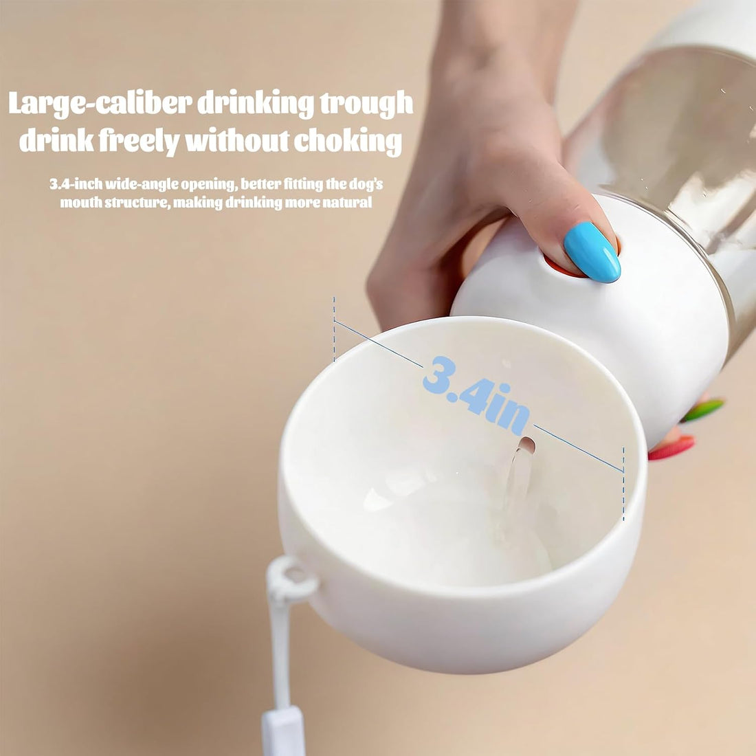 Dog Water Bottle with Food Storage Container & Water Dispenser