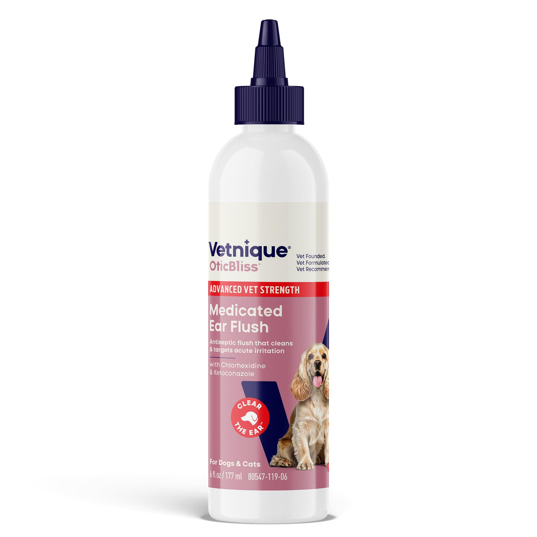 Vetnique Oticbliss Dog Ear Infection Treatment Flush & Ear Cleaner