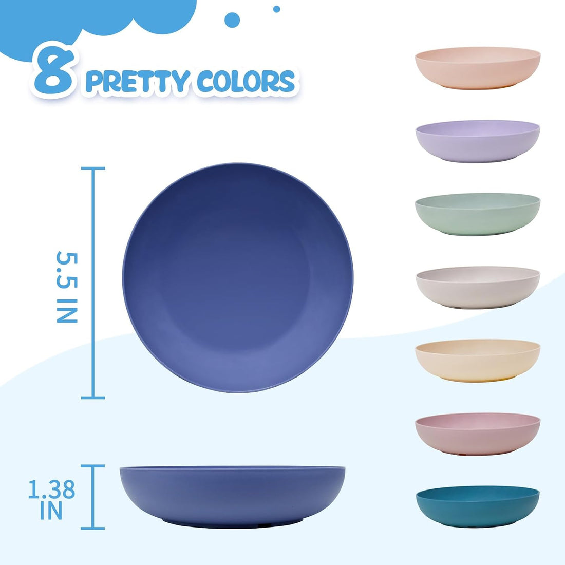 Cat Dishes Whisker Friendly, Shallow Wide Pet Food and Water Bowl